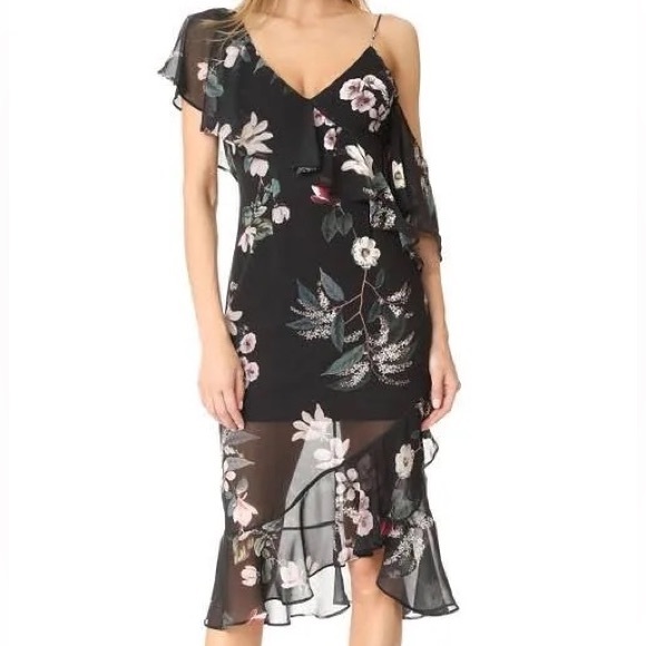 KEEPSAKE the Label Dresses & Skirts - Keepsake the Label Black Floral Midi Dress